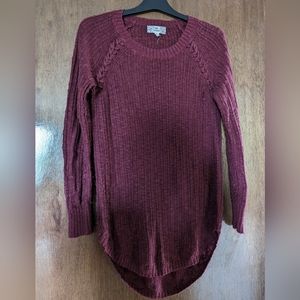 Women's Maroon Knit Sweater